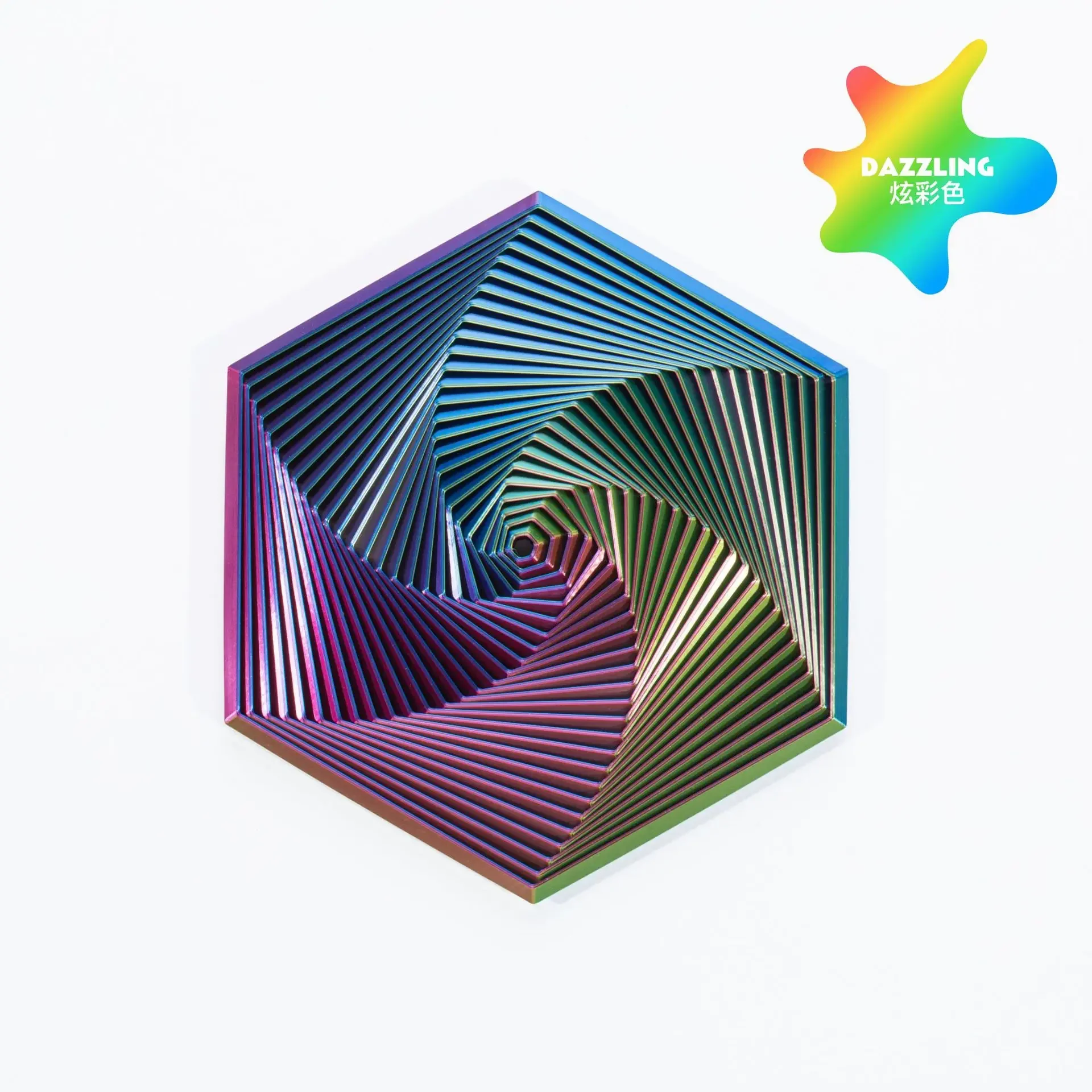 

Фрактальная шестиугольная игрушка из пластика