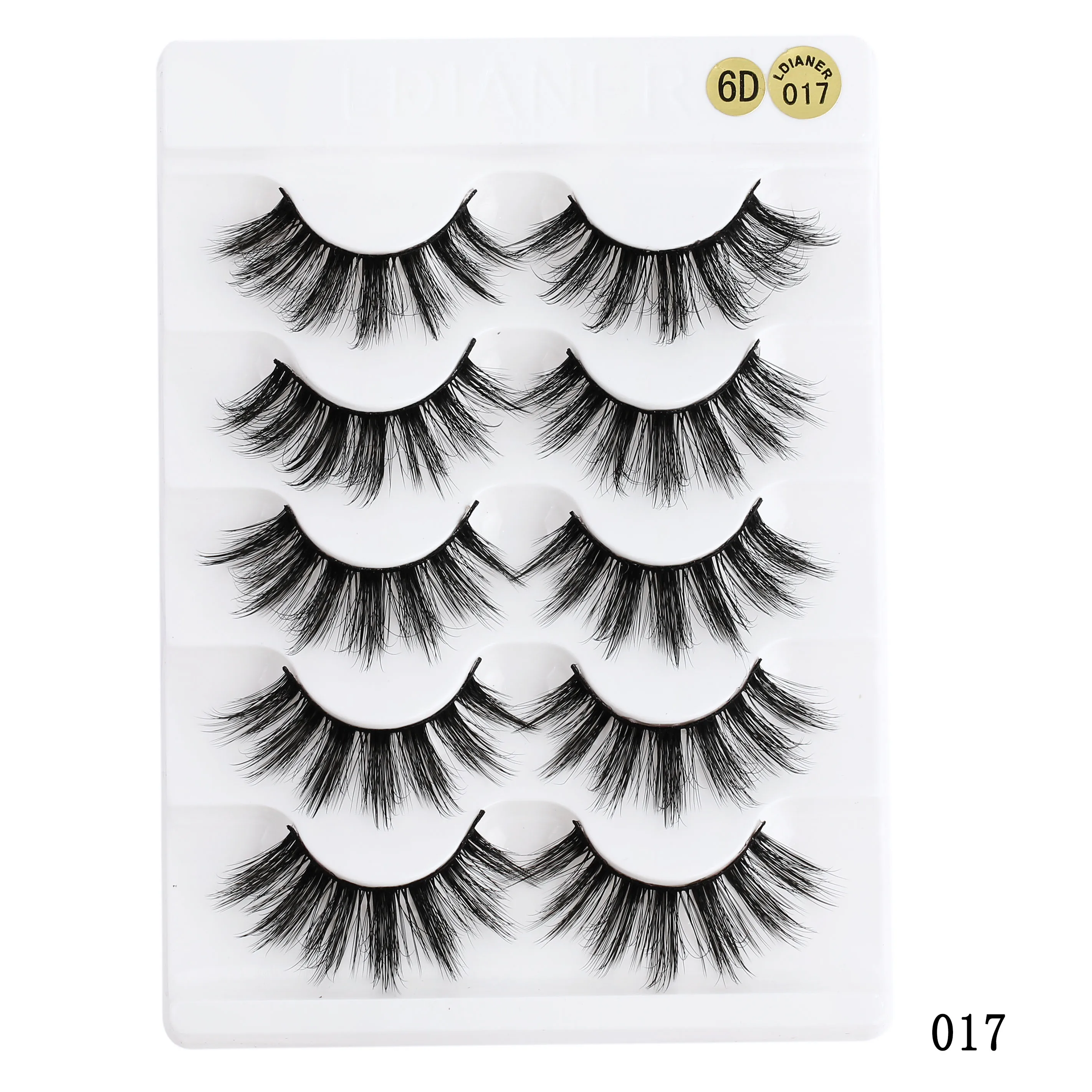 5 Pairs 3D Mink Eyelashes Natural False Faux Cils Maquillaje Long Lashes Soft Fake Extension Makeup Cosmetic | Красота и здоровье