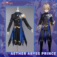 in stock uwowo exclusive genshin impact cosplay abyss prince aether costume traveler genshin impact fanart cosplay traveller
