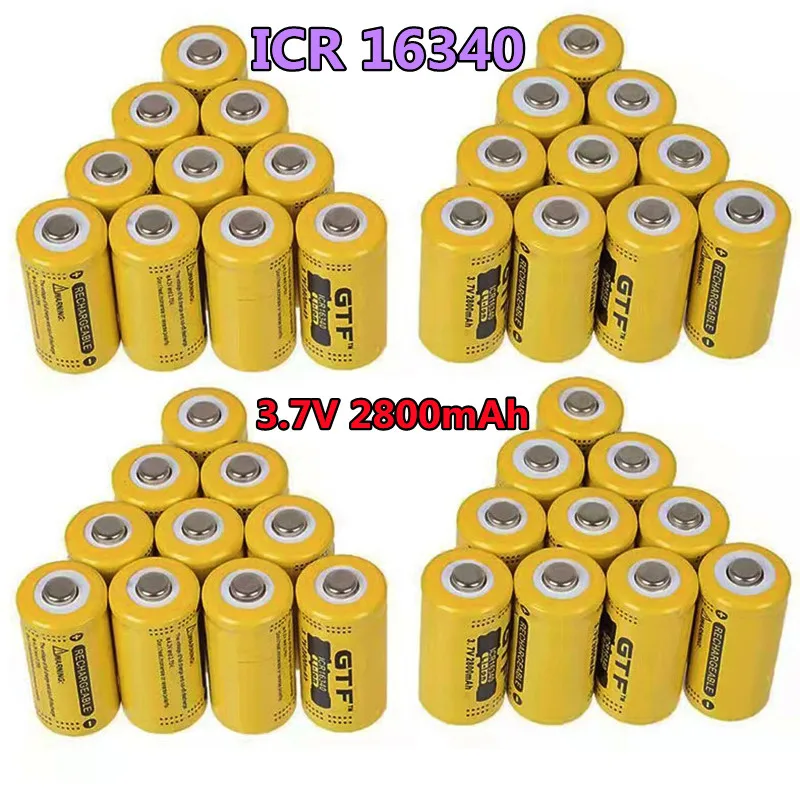 

Veciikala-перезаряжаемая батарея CR123A RCR 123 ICR 16340,2800 мАч, 3,7 в, литий-ионная, для камеры видеонаблюдения Arlo L70 ....