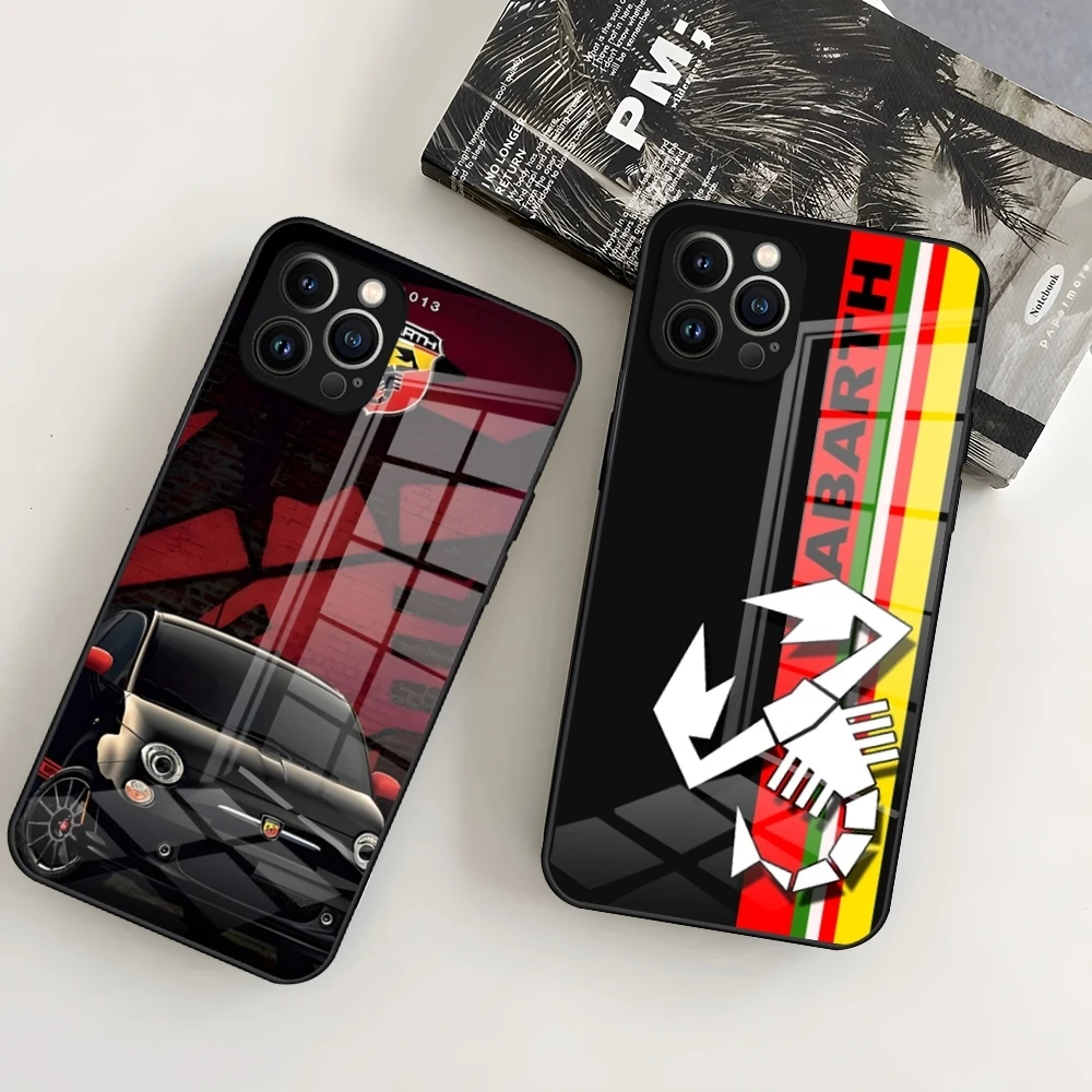 Итальянский автомобильный Abarth Новый чехол для телефона iPhone 15 Pro 14 13 12 11 Mini X XS XR Max 6 8