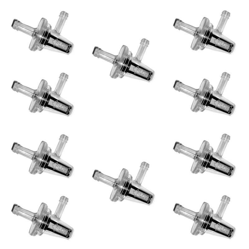 

10Pcs Universal Motorcycle Right Angle Inline Fuel Filter 1/4 Inch 6Mm Hose Lines For KAWASAKI Yamaha
