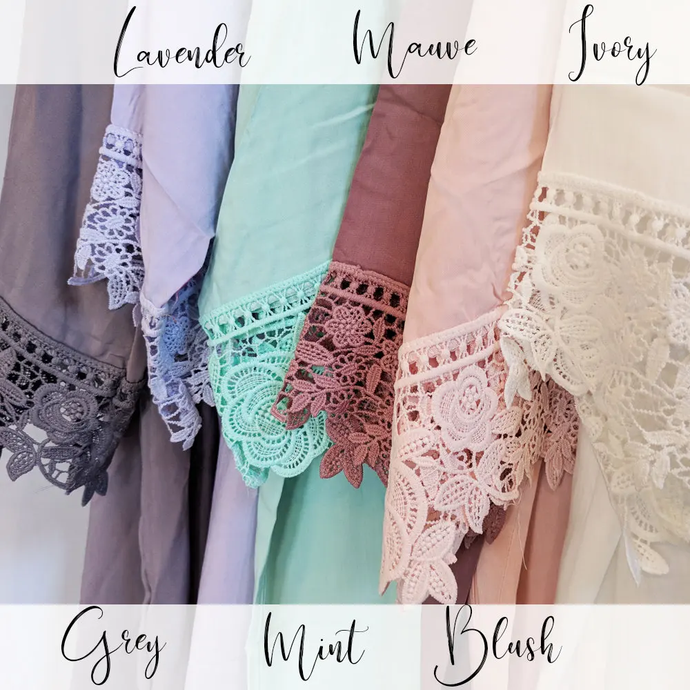 2021 New Bride Lace Robe Summer Soft Rayon Cotton Wear Bridal Robes Kid Robe Cheaper Women Night Dress