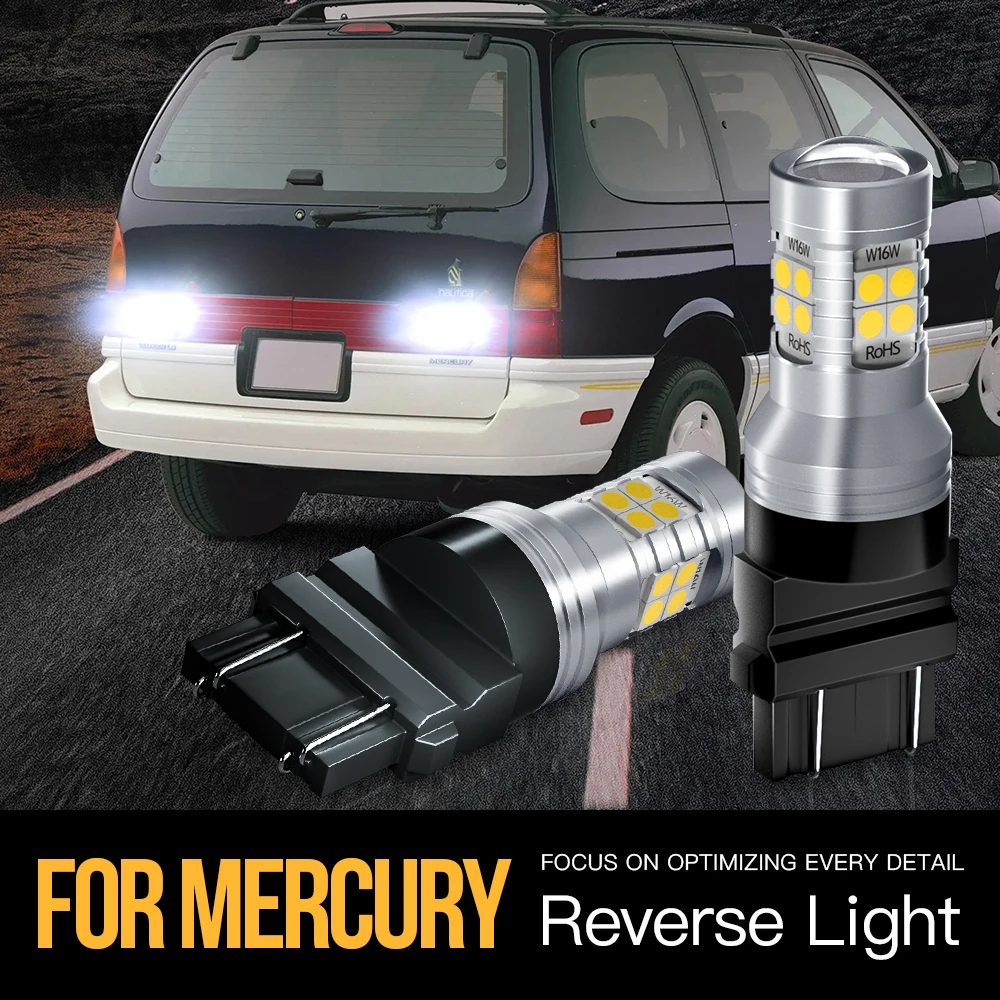 

2pcs T25 3157 3156 P27/7W P27W Canbus LED Reverse Light Blub Backup Lamp For Mercury Grand Marquis Mountaineer Marauder Monterey