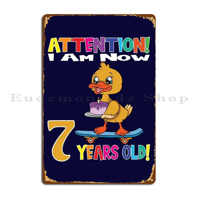 

Металлический плакат с изображением милой утки, я 7 лет