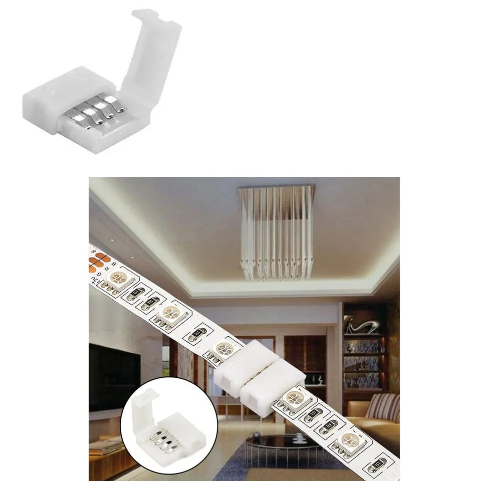 

5 шт. разъем для светодиодной ленты 2 4 контакта 8/10 мм T L I X Shape разъем для светодиодной ленты без пайки для ленты RGB 5050/2835