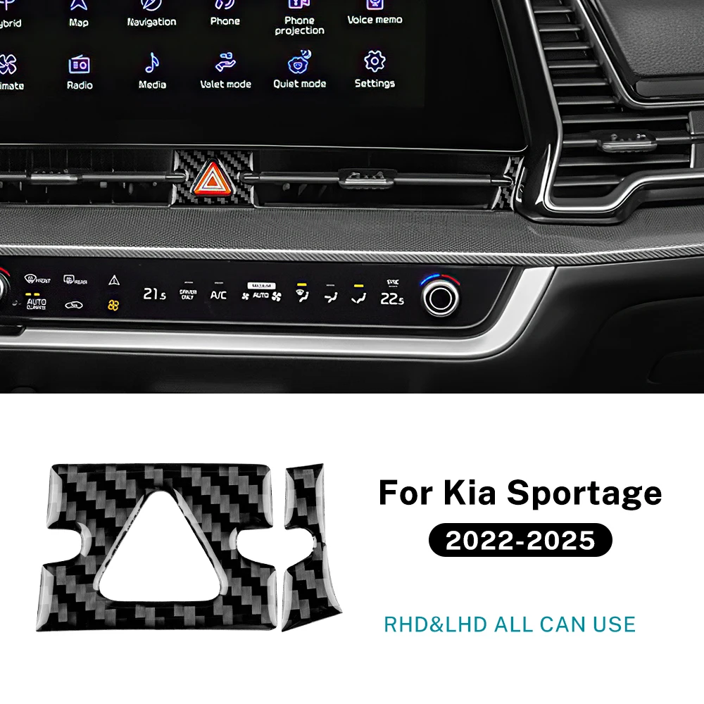 

Настоящая мягкая наклейка из углеродного волокна для Kia Sportage NQ5 2022 2023 2024 2025 LHD RHD, автомобильная предупреждающая лампа, отделка, аксессуары для интерьера
