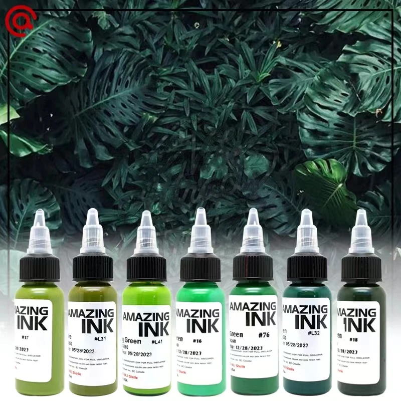 30ml Body Painting Tattoo Ink Permanent Makeup Coloring Pigment Eyebrows Eyeliner Natural Plant Black Tattoo Pigments Kit for P