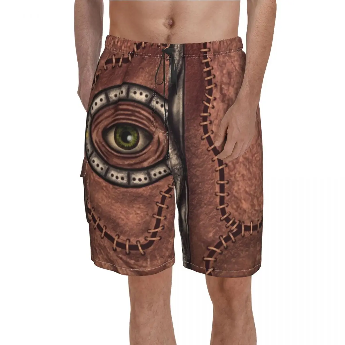 

Satan Board Shorts Trenky The Spell Book Printed Board Short Pants Men's Elastic Waist Cute Swim Trunks Big Size