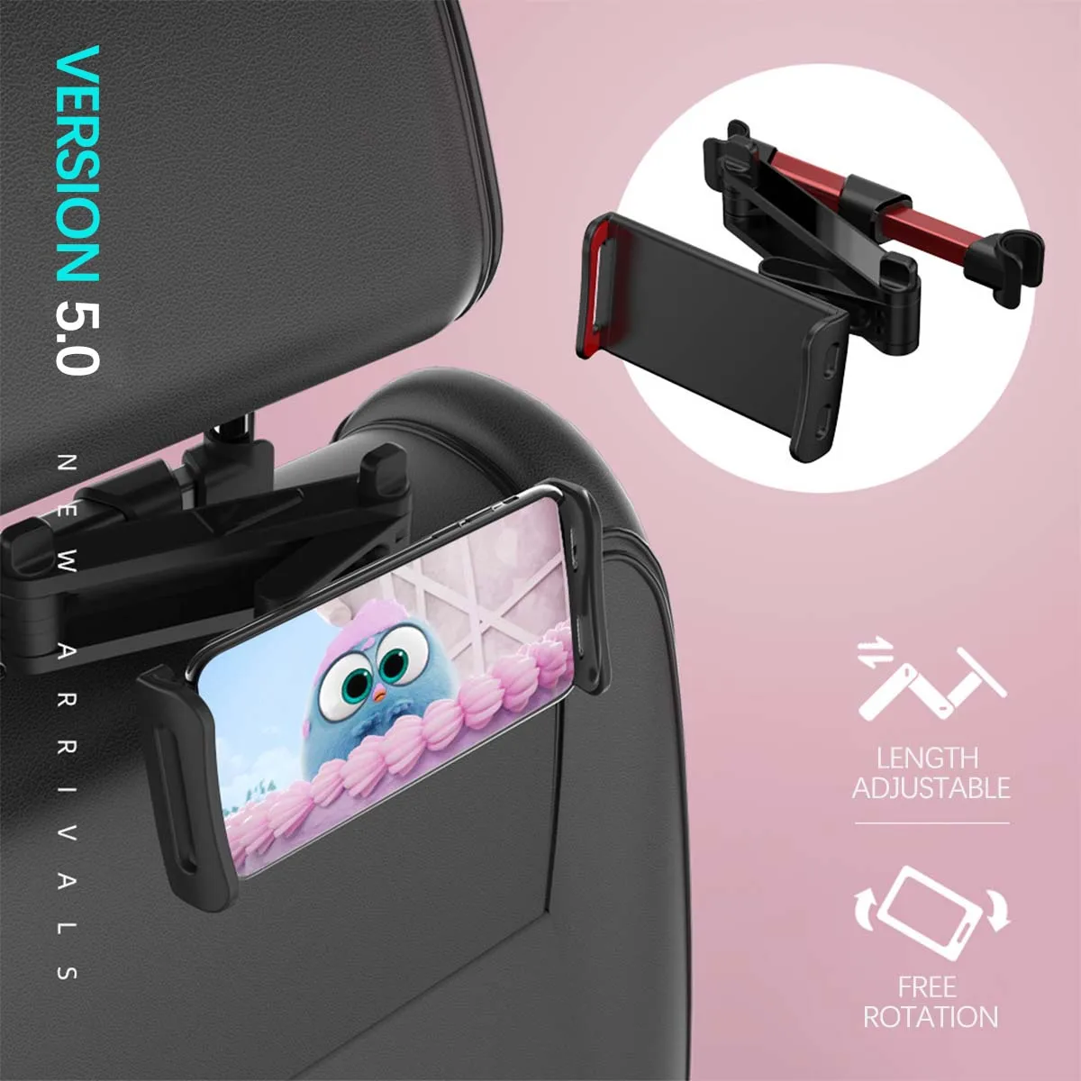 

Universal 360° Rotation Car Back Seat Headrest Mount Holder Phone Holder Stand For iPad 7-14 inch Electronic Equipment Device