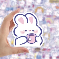 103050pcs cartoon cute rabbit sticker for kids toy luggage laptop ipad skateboard journal mobile phone sticker wholesale