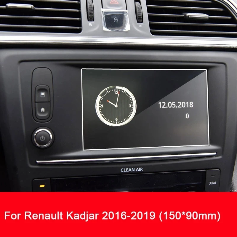 

For Renault Kadjar 2016-2019 Car GPS Navigation Screen Tempered Glass Protective Film Car Interior Stickers are Scratch-proof