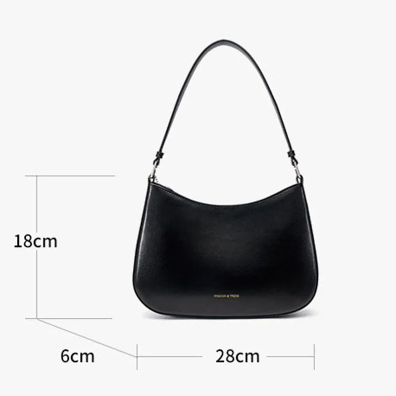 Luxury Female Bag Underarm Shoulder Bags Large Capacity Genuine Leather Handbag Commuter Casual Tote Bag Designer Messenger Bag