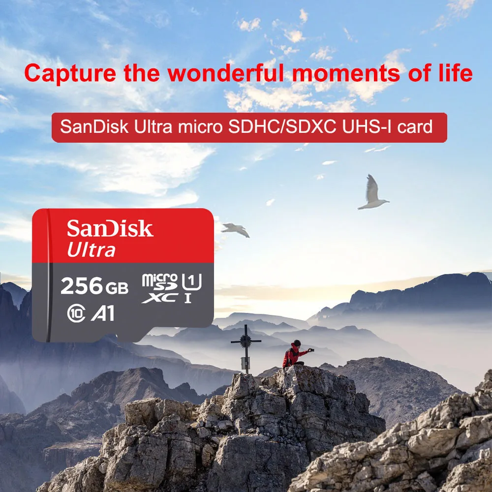 SanDisk карта памяти Micro SD класс 10 64 ГБ 32 16 128 512 256