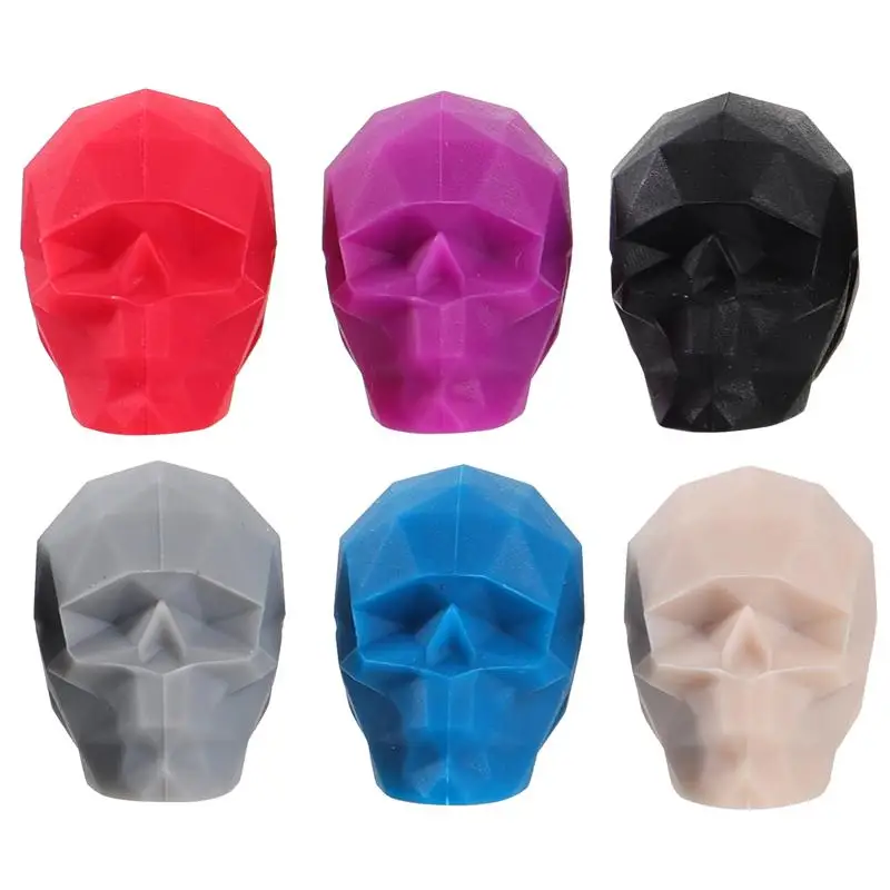 

6 Pcs Reusable Label Clips Silicone Tag Clips Nonslip Wine Glass Charms Skull Silicone Wine Glass Marker Wine Glass Marker