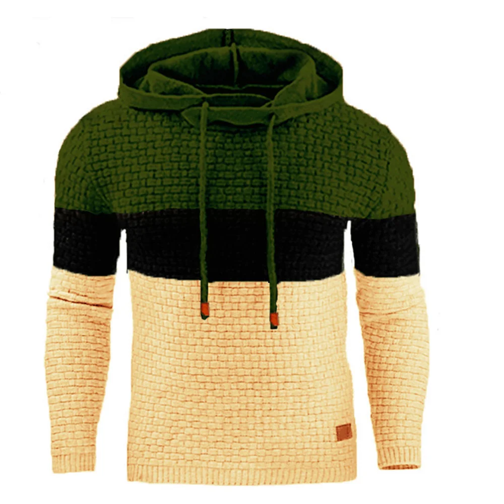 

New 2022 Autumn Winter New Men Jacquard Sweater Long Sleeve Hoodie Sweatshirt Jacket kk3