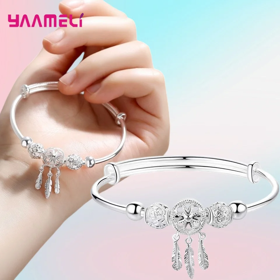 Новое поступление модный Ловец снов дружба кракелет для женщин девушек 925 стерлингового серебра иглы трендовые оптом