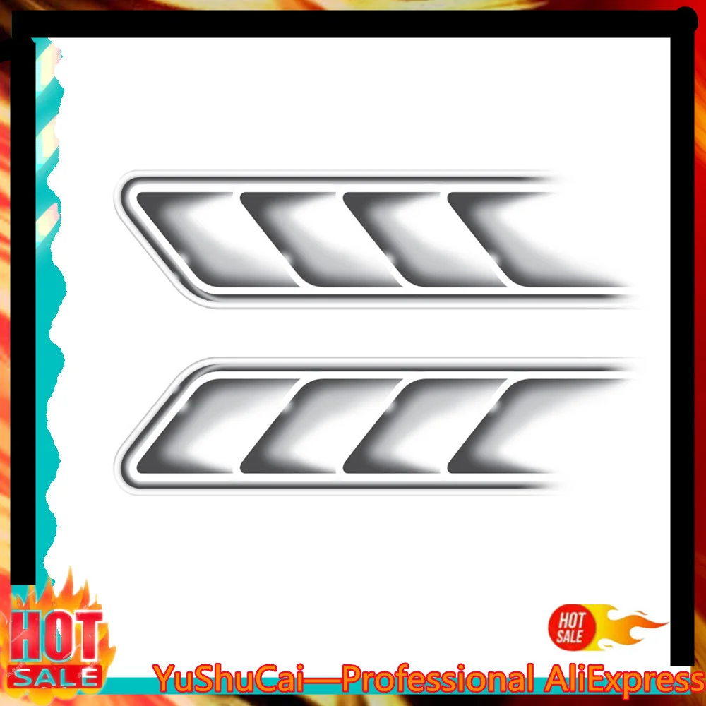 

1 pair Car Shark Gills Stickers Auto Sticker Car Vent Air Flow Fender Decor Waterproof Anti-fade 16.1in*10.2in