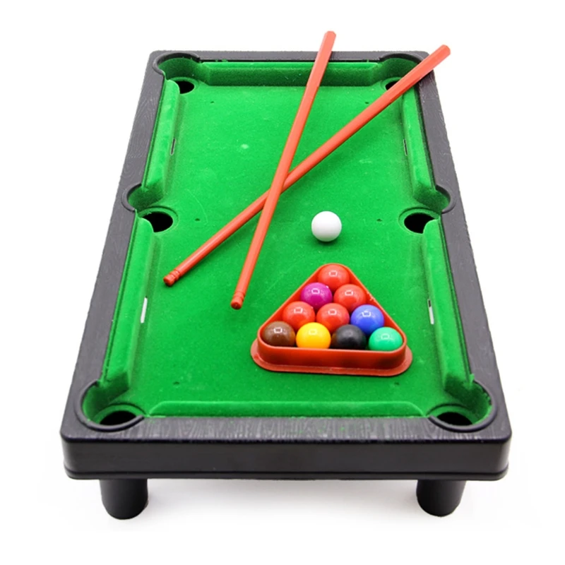 

Mini Pool Table Tabletop Desktop Billiards Snooker Game with 2 Sticks & Balls