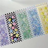 ins cartoon colored love dice cute stickers children diy collage stationery creative kawaii decorative sticker traceless labels