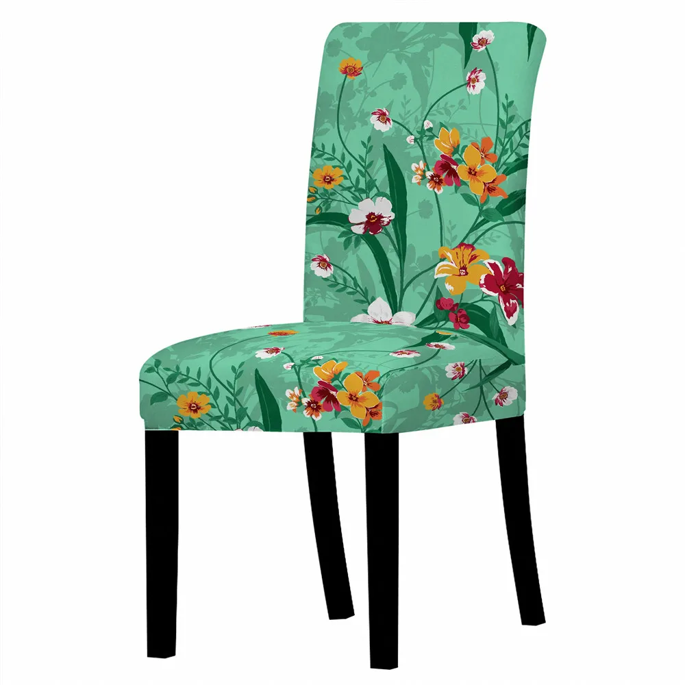 

Rose Chair Cover Household Elastic Chair Cover Removable Spandex Dining Chair Cover Anti-fouling Protective Cover Washable