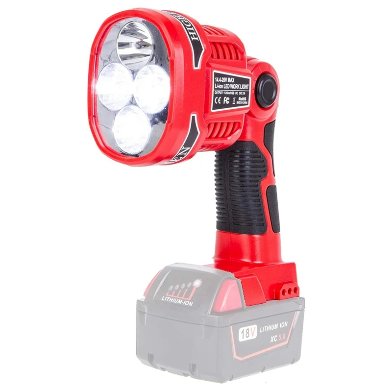 Для Milwaukeee M18 14 4 В-20 В литиевая батарея 12 Вт фонарик портативный уличный светильник