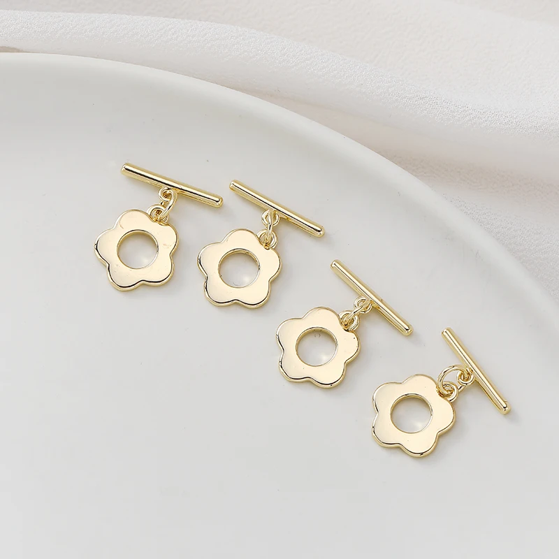 

Пряжка с цветком сливы, соединитель для цветов, 2 шт., самодельная Пряжка для браслета, аксессуары для изготовления аксессуаров