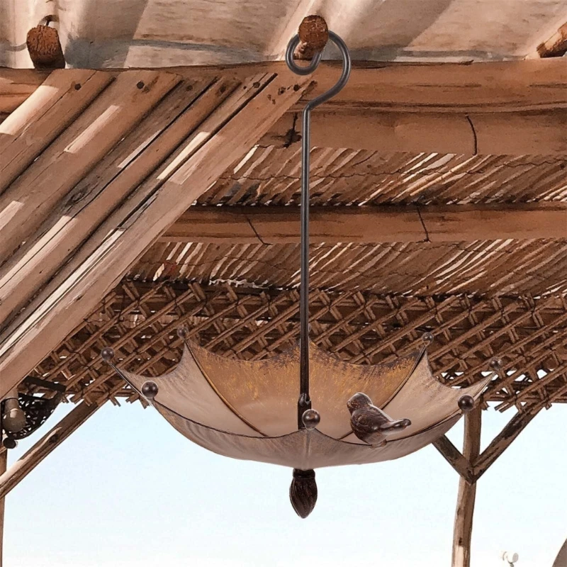 Элегантная форма зонтика миска для купания птиц с крючком семян воды песка