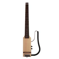 Full scale Headless silent travel electric acoustic guitar right left hand portable travel built in headphone Jack