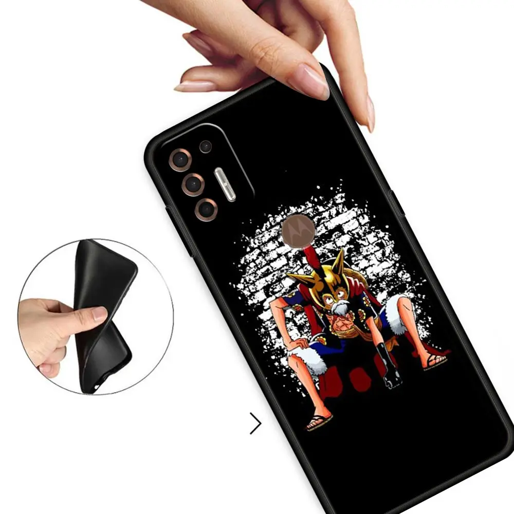 anime one piece case for moto g30 one fusion g9 plus play g60 g8 power lite g9 edge 20 e6s g stylus phone cover coque free global shipping