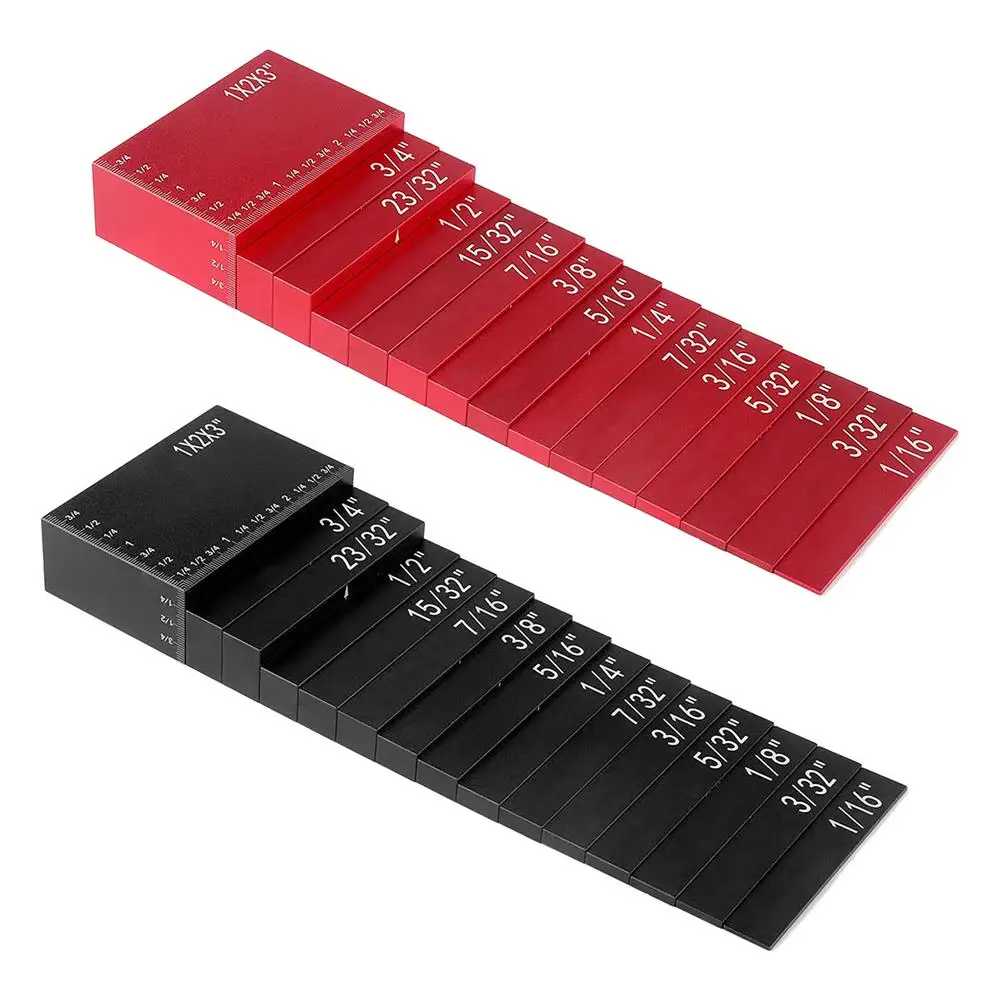 

15Pcs Height Gauge Blocks Aluminum Setup Blocks Height Gauge Set Table Saw Accessories For Woodworking Accurate Clear Scales 3 I