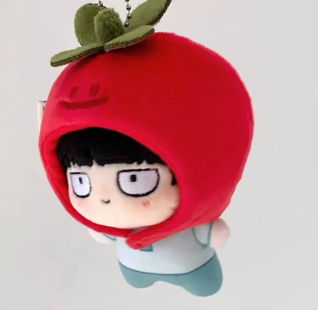 Фото Фаршированная 10 см Mob Psycho100 Kageyama Shigeo Reigen Arataka Большая голова Хлопковая кукла Одевание Плюшевая игрушка для рюкзака Орнамент Брелок №3