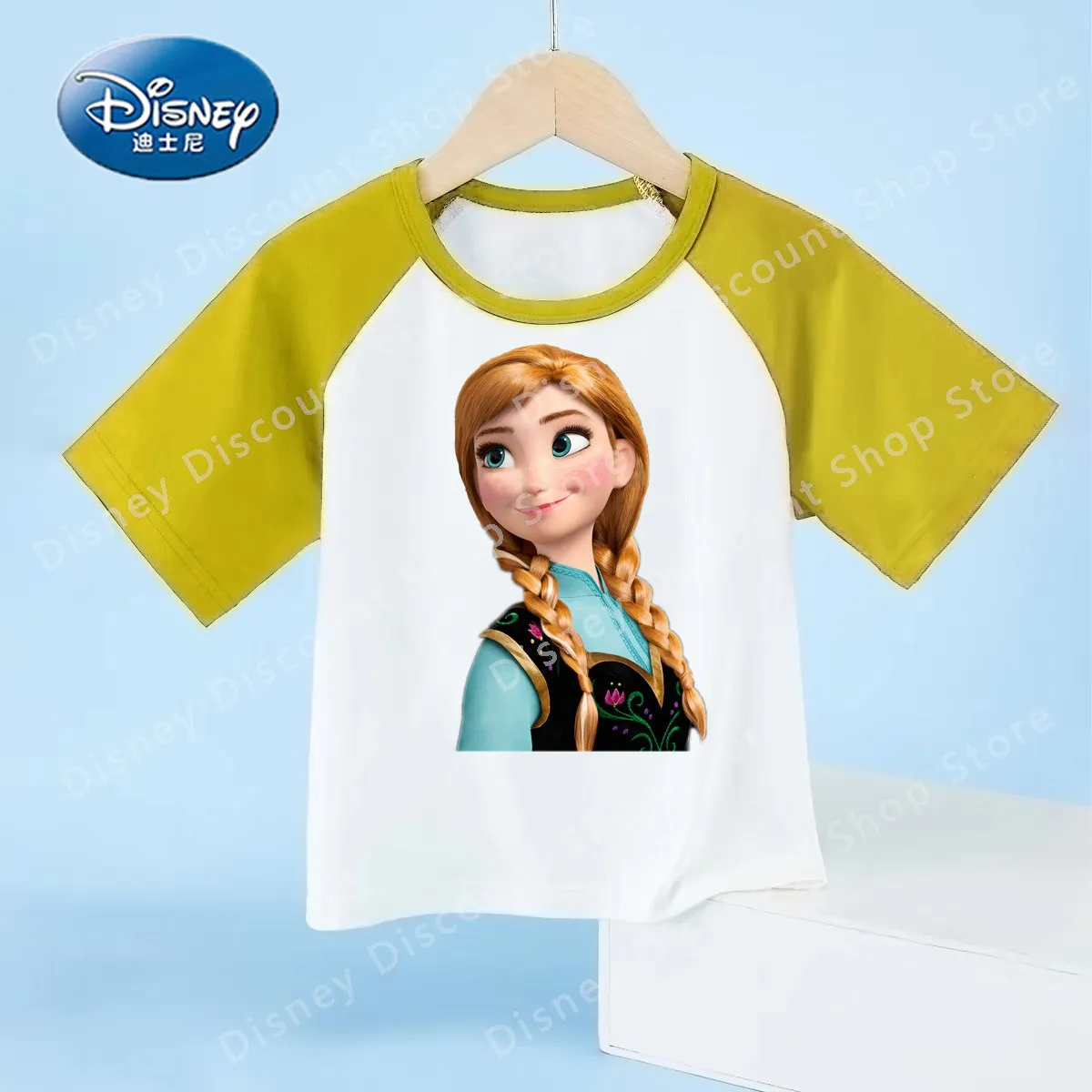 

Frozen Children Summer T-shirt Kawaii Disney Elsa Anna Princess T Shirts Anime Cartoons Casual Clothes Kid Girl Tops Tee Shirt
