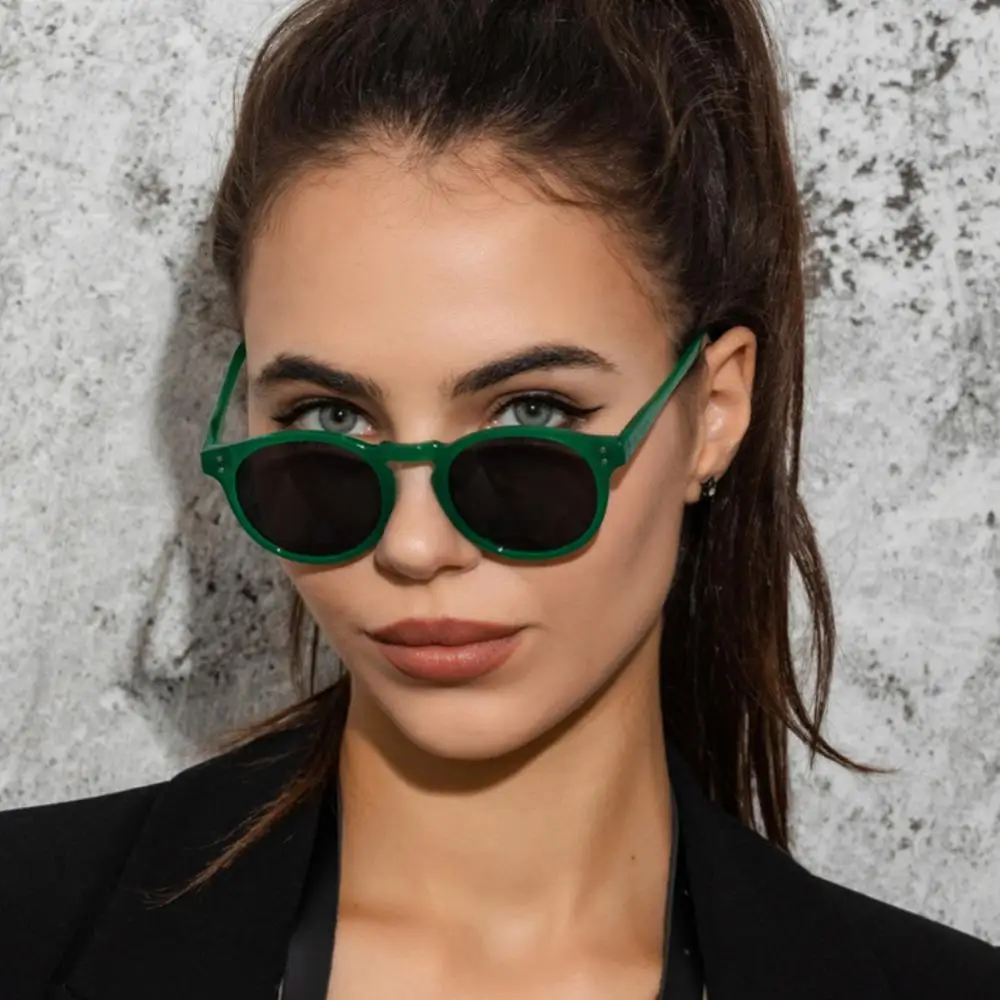 

10 Pcs Vintage UV400 Sunglasses Classic Round Square Frame Outdoor Sports Camping Cycling Glasses Women Hiking Travel Shades