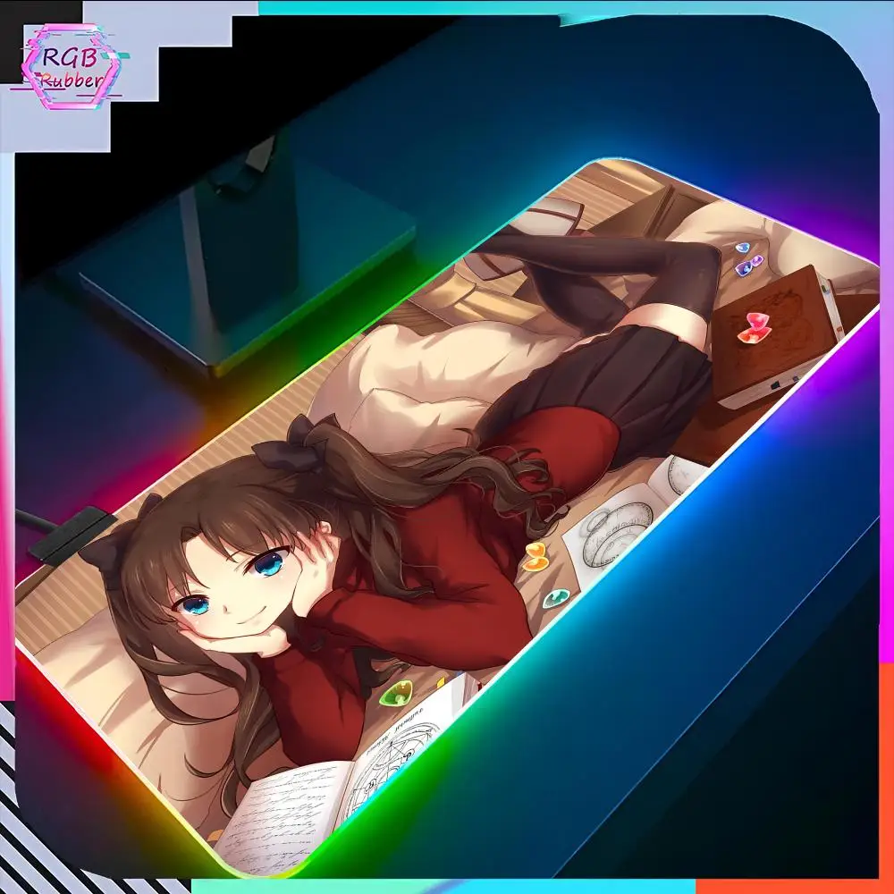 Коврик для мыши Rin Tohsaka с RGB-подсветкой аксессуары ПК
