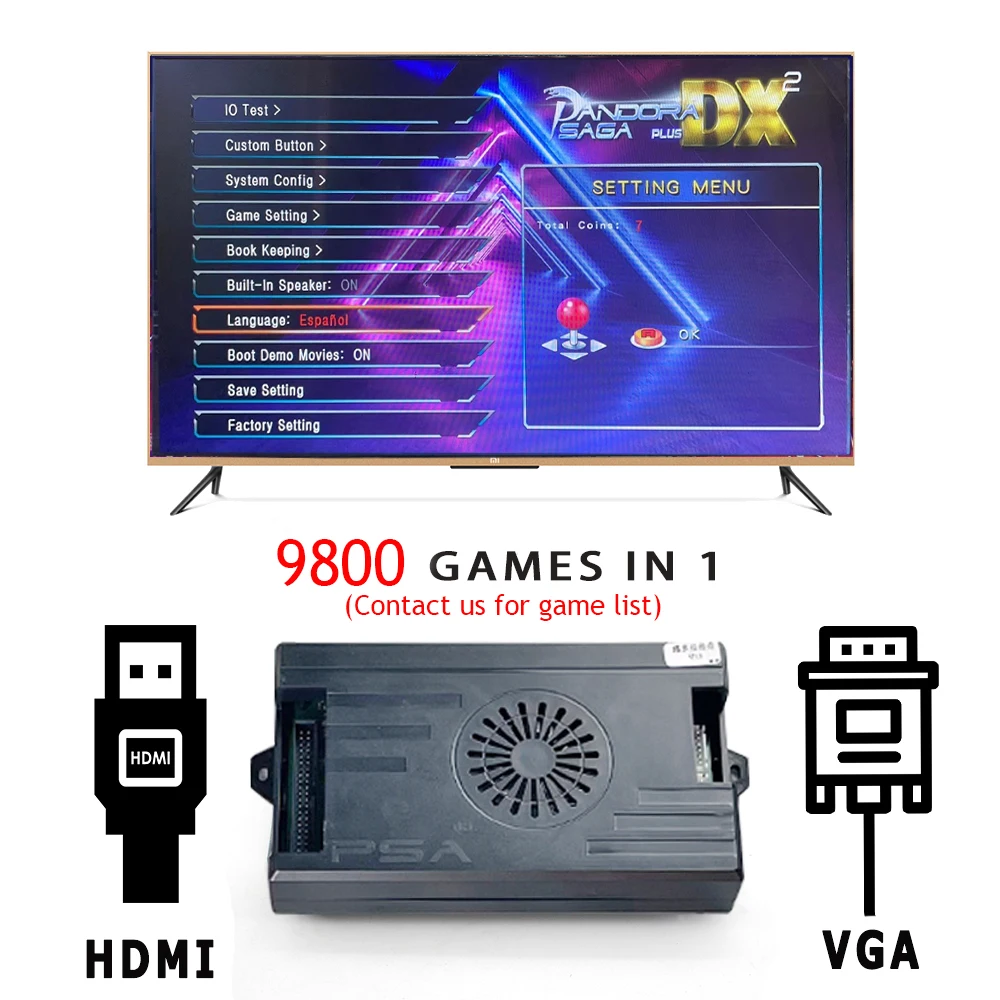 9000 w 1 Pandora Saga DX Kit Copy SANWA Joystick хромированный светодиодный кнопочный приемник монет