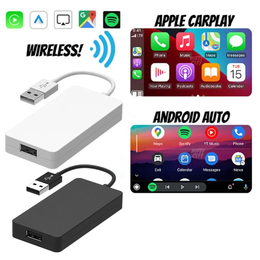 

Wired Connection Carlinkit For Wireless Apples CarPlay Wireless Android Auto Dongle Mirror Adapter