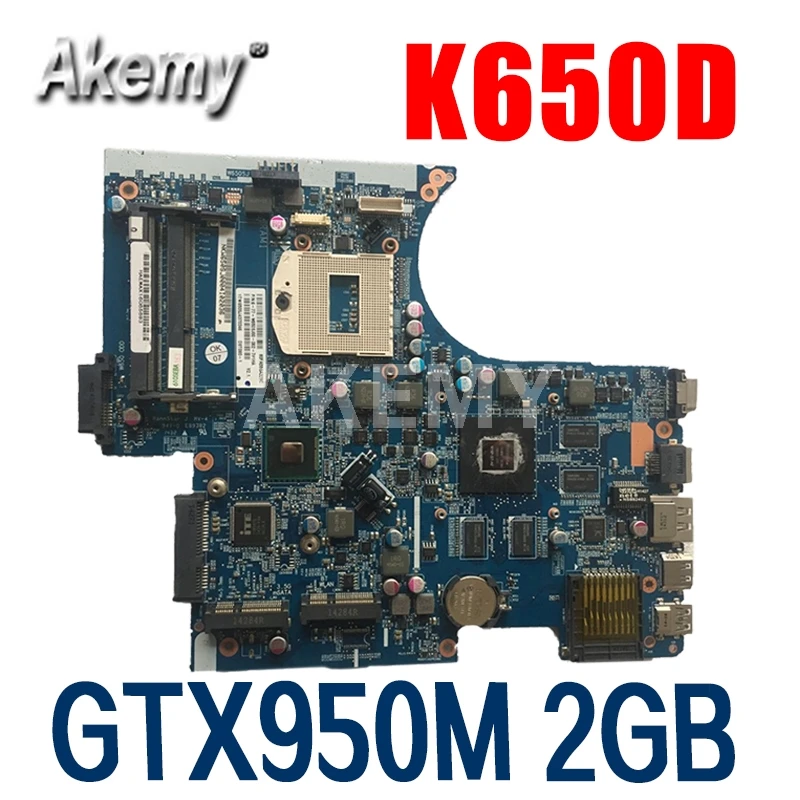

AKemy W650SJ W650SC for CLEV0 K650D G150S K610C K590C notebook motherboard 6-71-W65J0-D02 PGA947 GPU GTX950M 2GB 100% test work