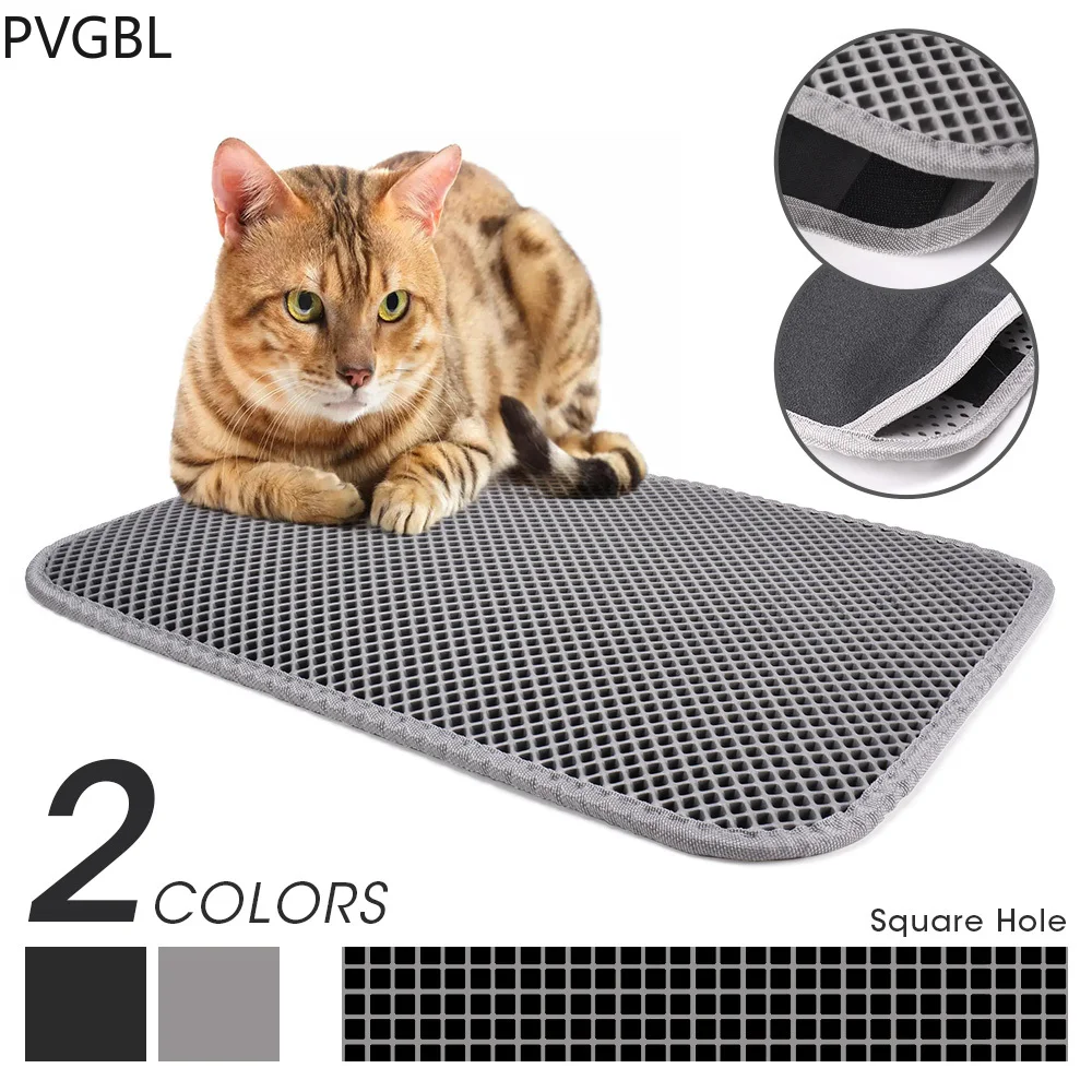 

Pet Cat Litter Mat Double Layer Waterproof Litter Cat Bed Pads For Cats House Clean Super Light Easy To Carry Smooth Surface