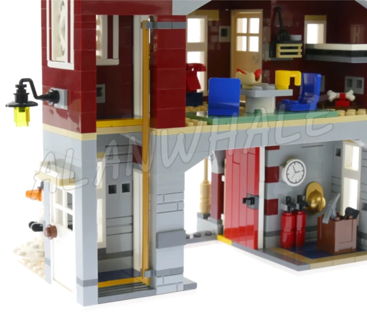 1197 шт. креативный эксперт зимняя деревня пожарная станция грузовик