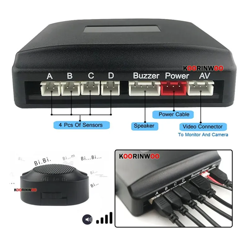 Парктроники автомобильные электронные аксессуары 4 задних радара обнаружение