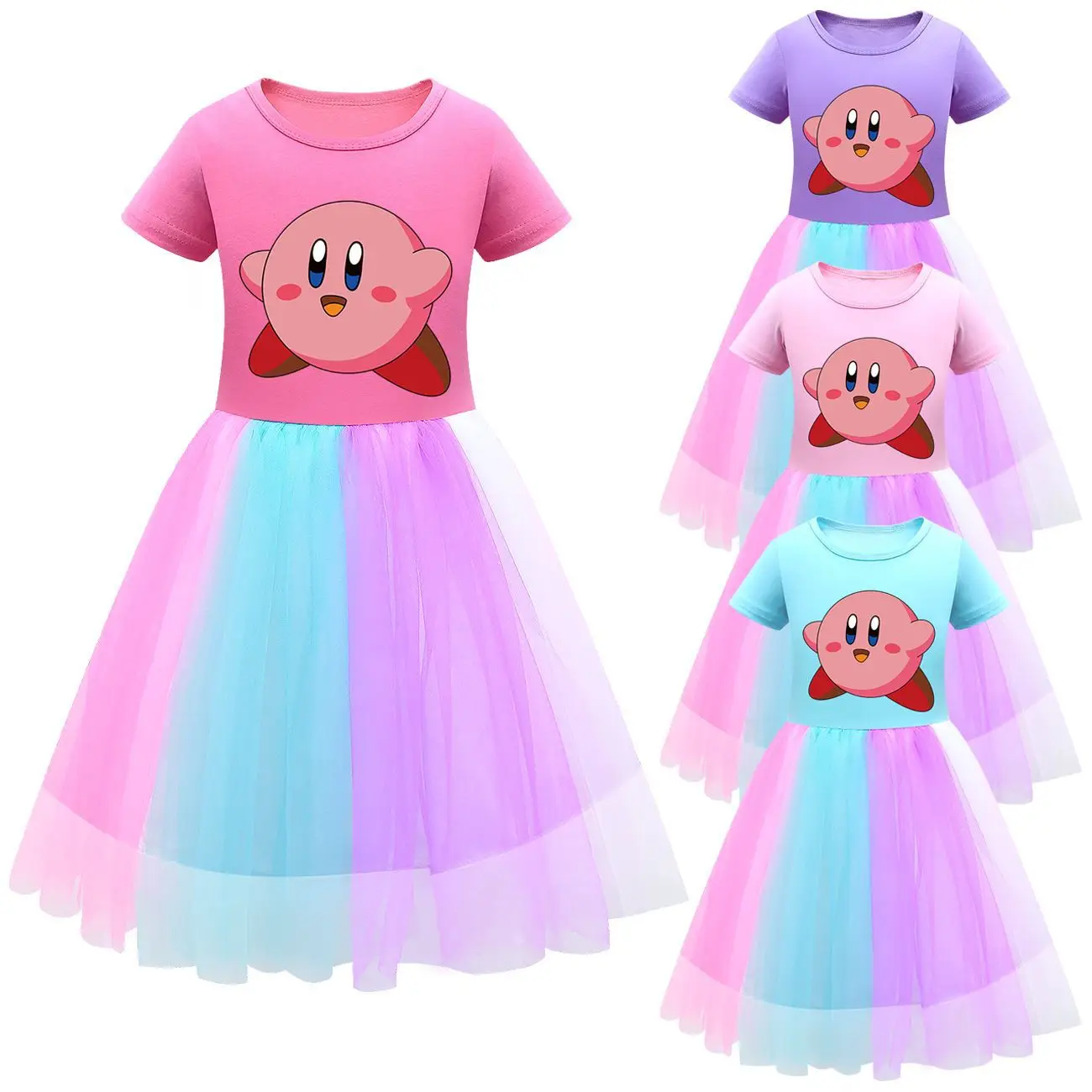 

Kids Cosplay Costume Summer K-KirbyS Girls Princess Dress Vestidos Party Dresses Carnival Costume Birthday Party Costume