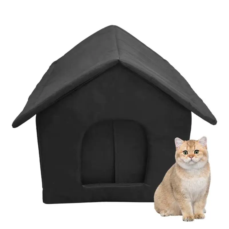 

Feral Cat Shelter Waterproof Pet House Winter Warm Cat Bed Sleep House windproof Oxford Cloth Feral Cat House pet supplies