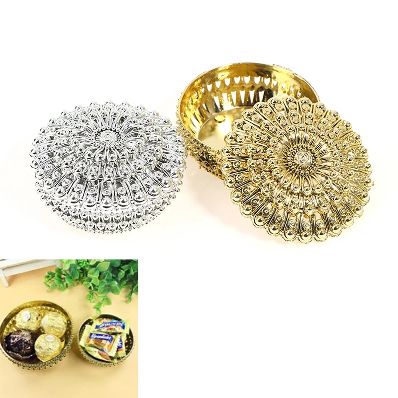 

Plastic Gold Foil Cake Candy Box Wedding Favor Marriage Baby Shower Gift