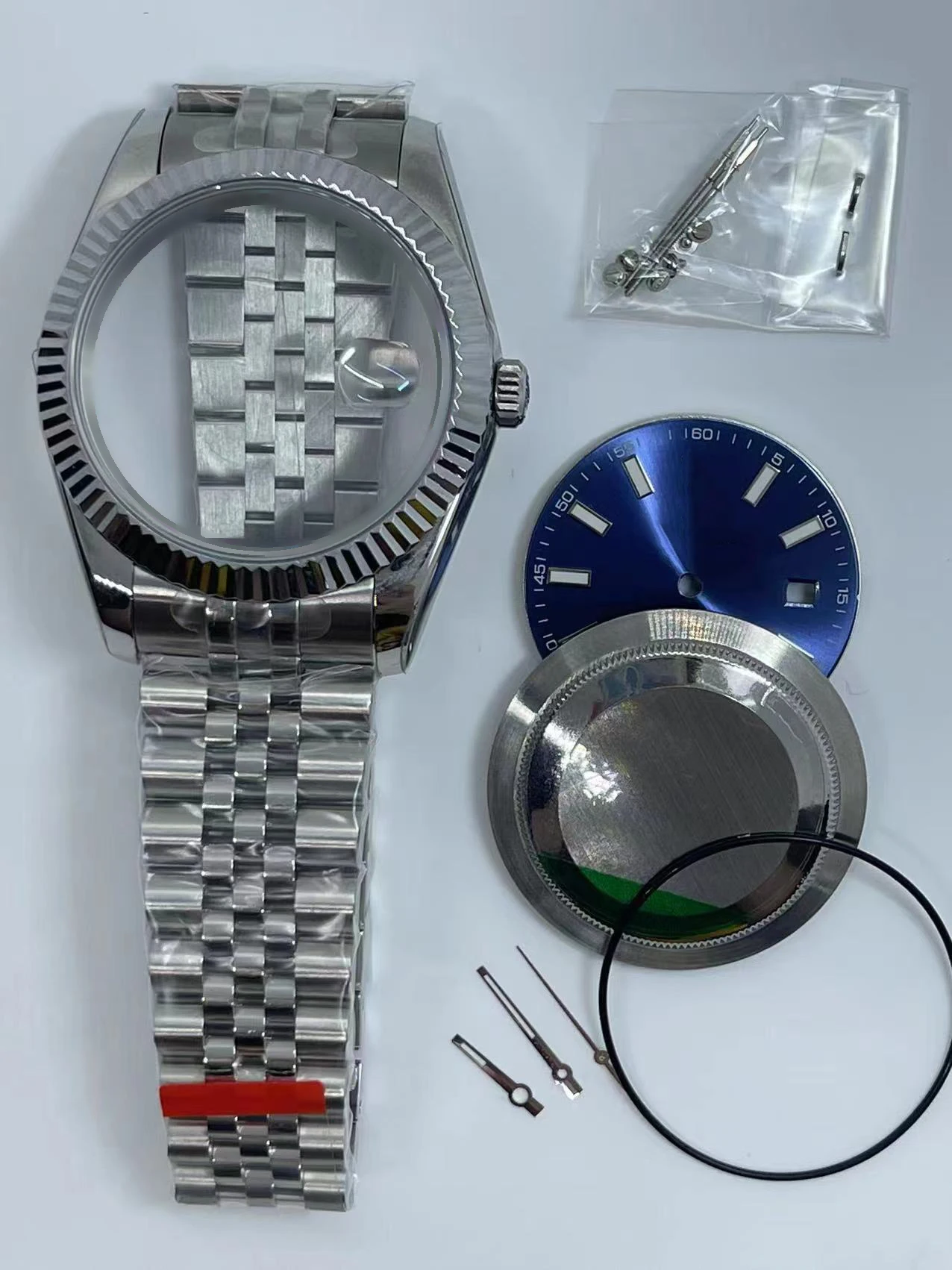 

41mm Watch Accessories Mechanical Assembly Case Set Sapphire Stainless Steel Dial for ETA 2824 2836 2846 2834 Movement Calendar