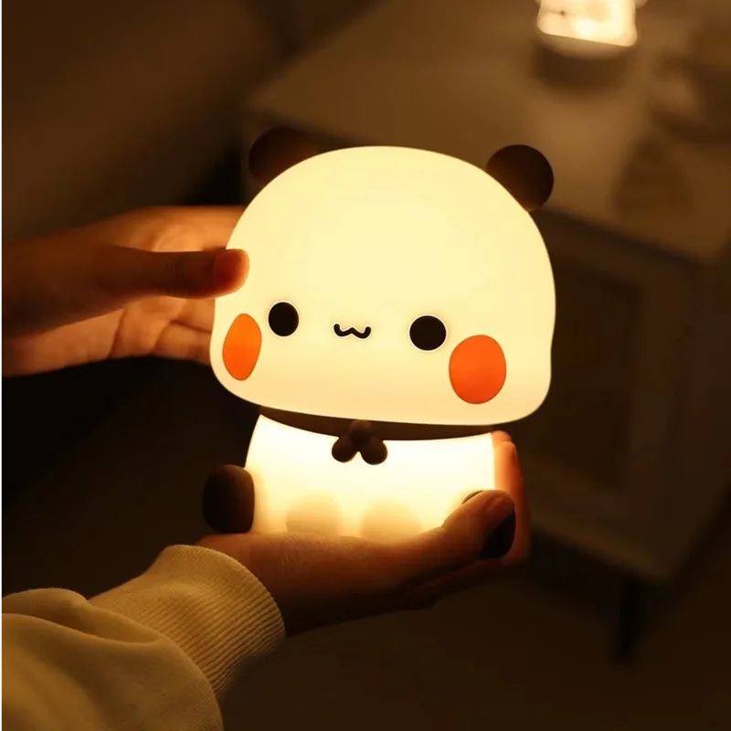 Bubu And Dudu Panda Night Light Cute Animal Cartoon Nightlight For Baby Kids LED Table Lamp Decoration Toy For Gifts