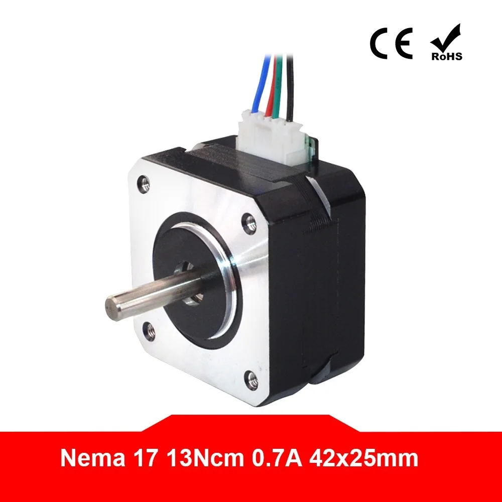 

4-Lead Nema 17 Stepper Motor 42 Motor Nema17 Step Motor 0.7A 25mm 13Ncm(18.4oz.in) 3D Printer Motor CNC Robot