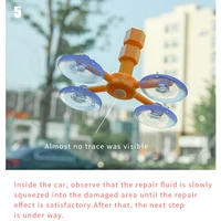 Комплект для ремонта сколов на лобовом стекле (присоски, полимер, шпатель, УФ-фонарик, тряпка)#5