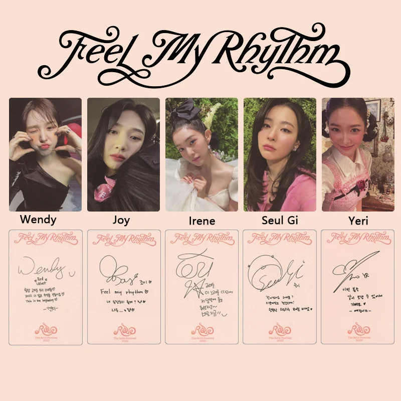 

KPOP Red Babe Feel My Rhythm Self-printed and signed photo card Irene JOY LOMO Card Photo Card Postcard Poster fan Gift
