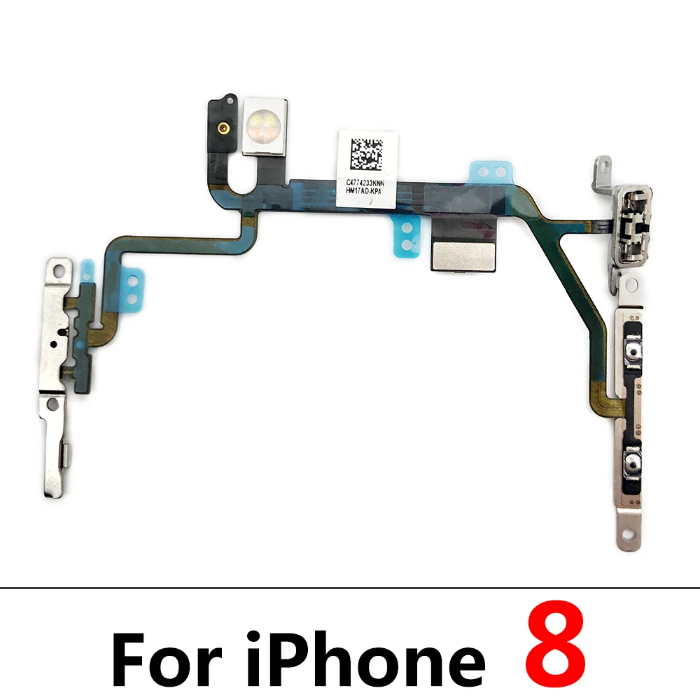 Новый гибкий кабель питания для IPhone 7 8 Plus X XR XS Max Кнопка переключения громкости с